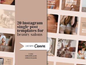 Luxury Beauty Instagram Templates for Canva