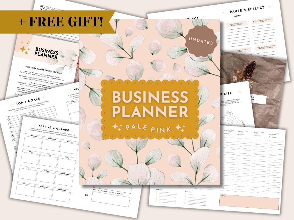 Business Printable Planner Pink