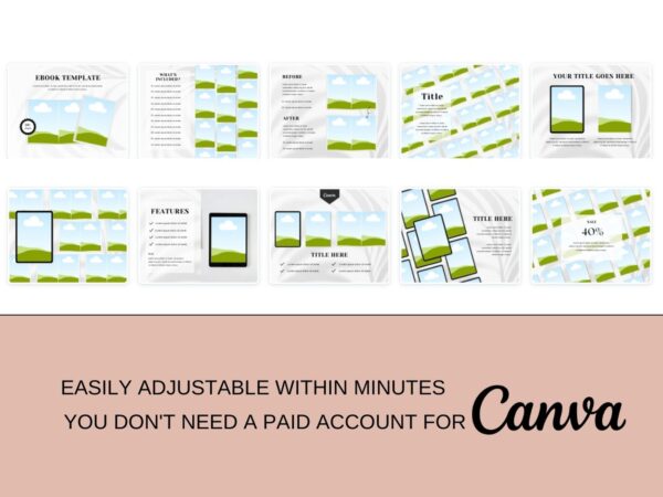 ebook mockup templates for Canva