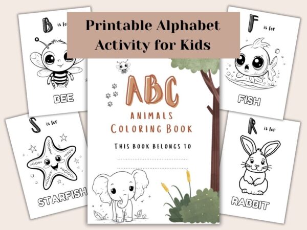 ABC Animals Coloring Book