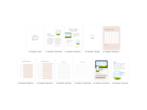 Workbook Template Canva
