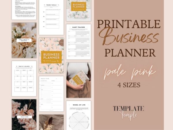 Business Printable Planner Pink