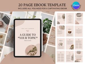 Meditation eBook Workbook planner Template Canva