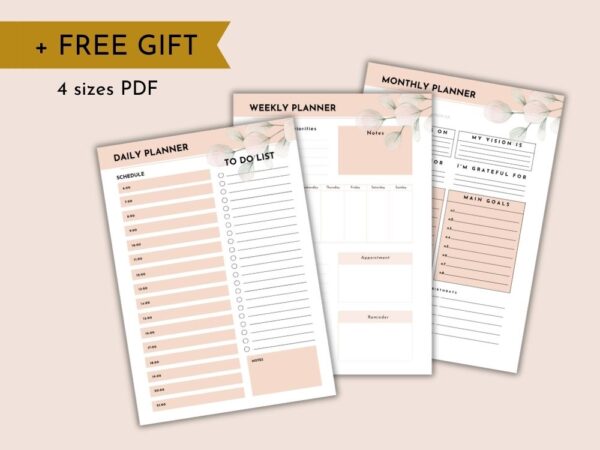 Business Printable Planner Pink
