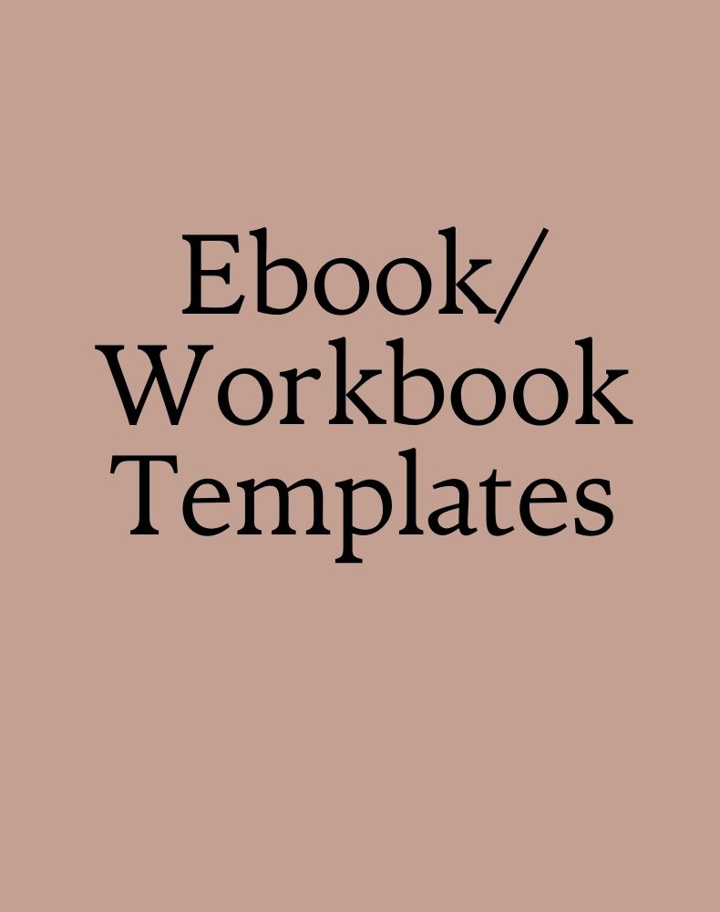 Ebook Workbook Templates