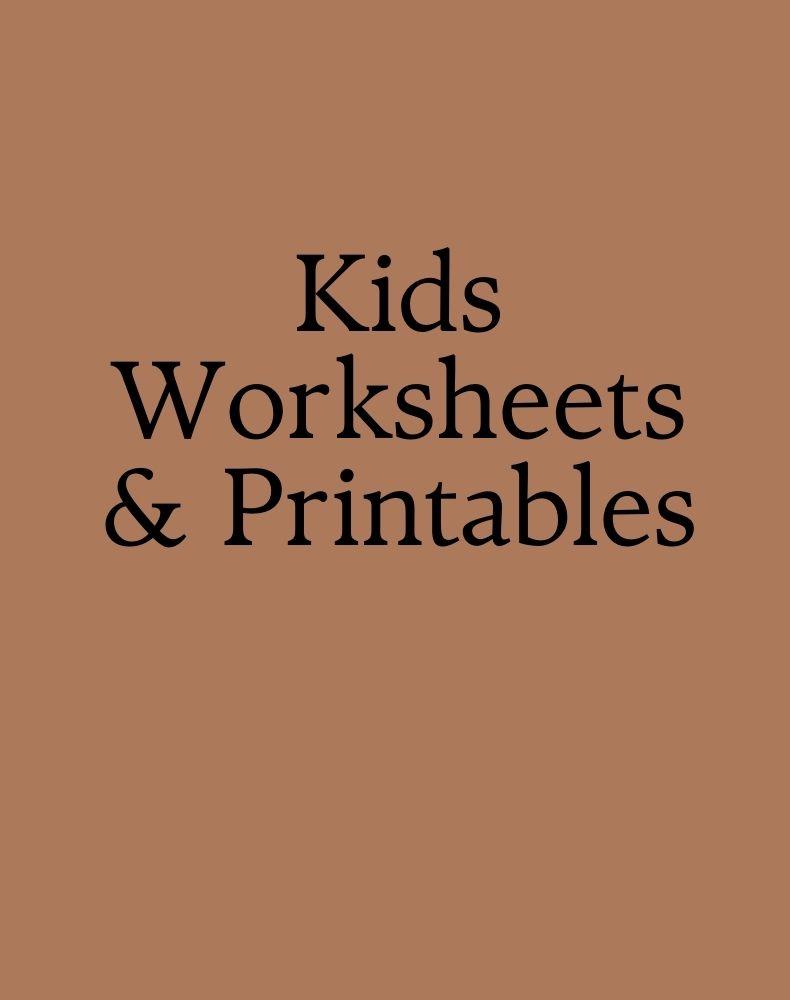 Kids Workbooks and Printables